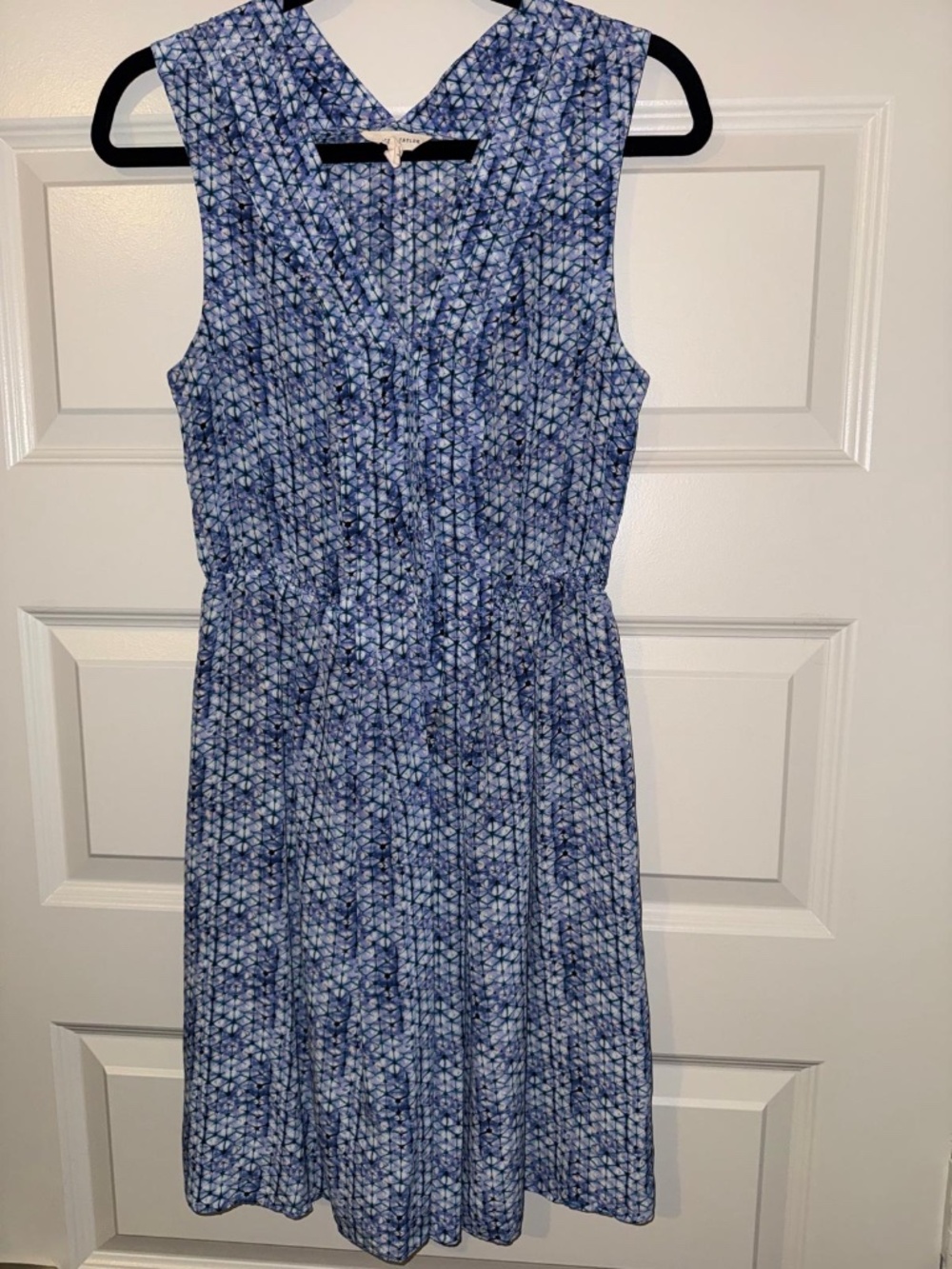 Rebecca Taylor blue floral SILK Dress - sleeveless - size 2